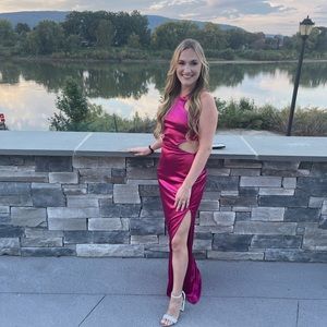 Lulus magenta long dress